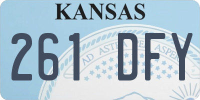 KS license plate 261DFY