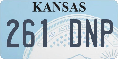 KS license plate 261DNP