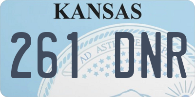 KS license plate 261DNR