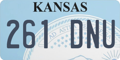 KS license plate 261DNU