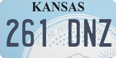KS license plate 261DNZ