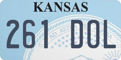 KS license plate 261DOL