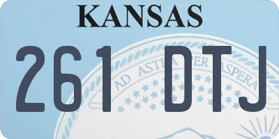 KS license plate 261DTJ