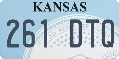 KS license plate 261DTQ