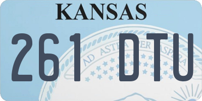 KS license plate 261DTU