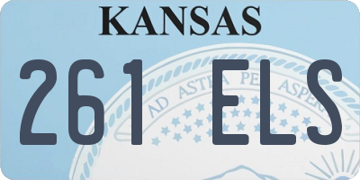 KS license plate 261ELS