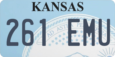 KS license plate 261EMU
