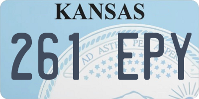 KS license plate 261EPY