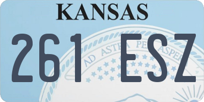 KS license plate 261ESZ
