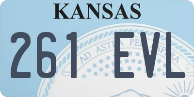 KS license plate 261EVL
