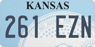 KS license plate 261EZN