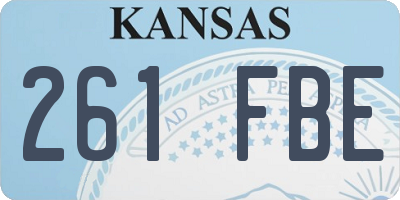 KS license plate 261FBE