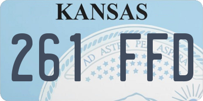 KS license plate 261FFD
