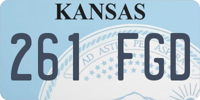 KS license plate 261FGD