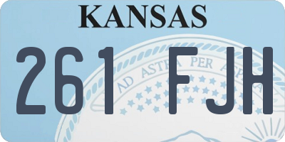 KS license plate 261FJH