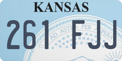 KS license plate 261FJJ