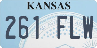 KS license plate 261FLW