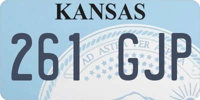 KS license plate 261GJP