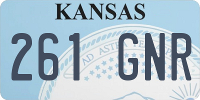 KS license plate 261GNR