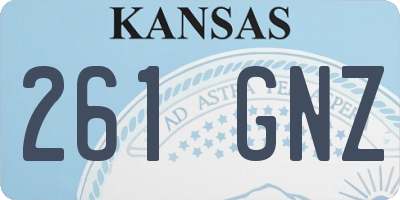 KS license plate 261GNZ