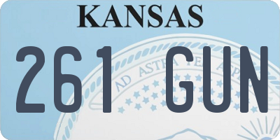 KS license plate 261GUN