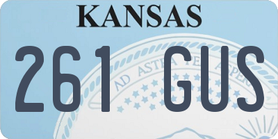 KS license plate 261GUS