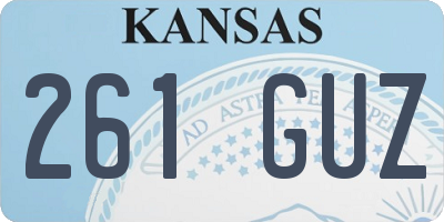 KS license plate 261GUZ