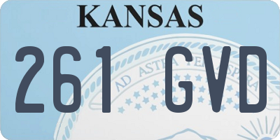 KS license plate 261GVD