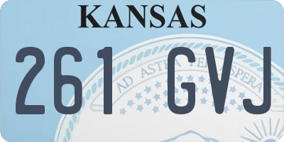 KS license plate 261GVJ