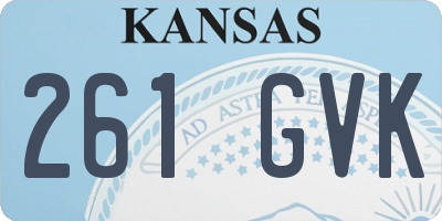 KS license plate 261GVK