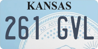 KS license plate 261GVL