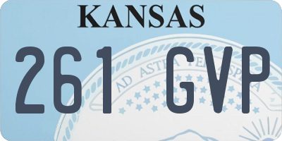 KS license plate 261GVP