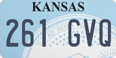 KS license plate 261GVQ
