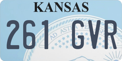 KS license plate 261GVR