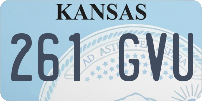 KS license plate 261GVU