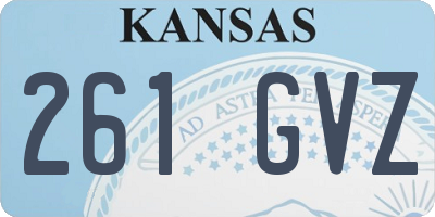 KS license plate 261GVZ