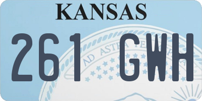 KS license plate 261GWH