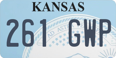 KS license plate 261GWP