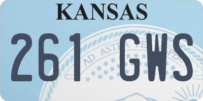 KS license plate 261GWS