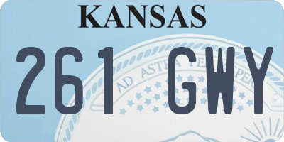 KS license plate 261GWY