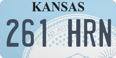 KS license plate 261HRN