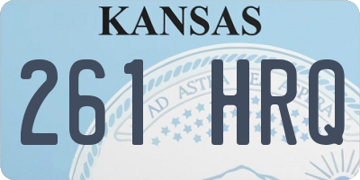 KS license plate 261HRQ