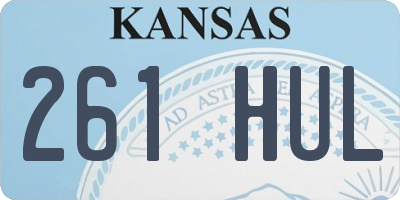 KS license plate 261HUL