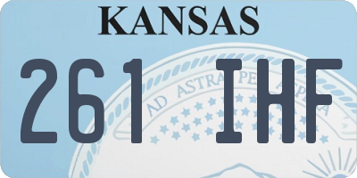 KS license plate 261IHF