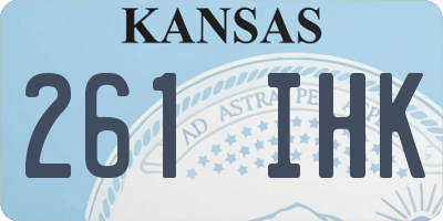 KS license plate 261IHK