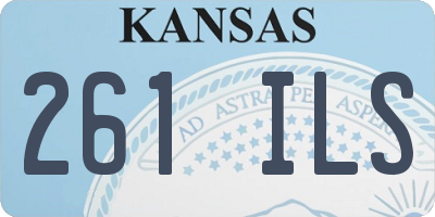 KS license plate 261ILS
