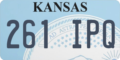 KS license plate 261IPQ