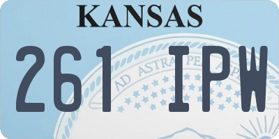 KS license plate 261IPW