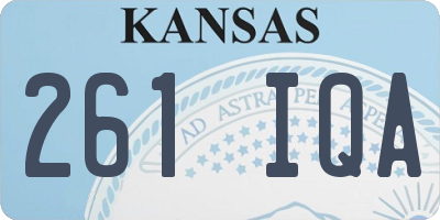 KS license plate 261IQA