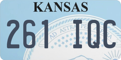 KS license plate 261IQC